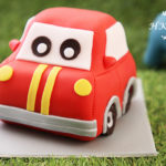 立體Q版跑車翻糖蛋糕
