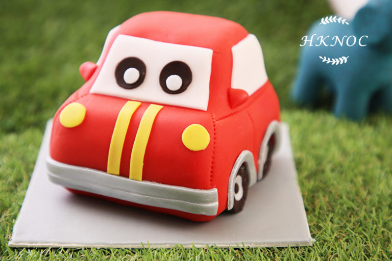 立體Q版跑車翻糖蛋糕