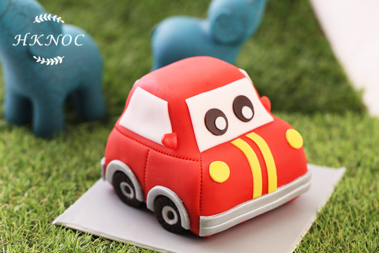 立體Q版跑車翻糖蛋糕