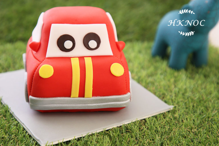 立體Q版跑車翻糖蛋糕