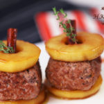 煎漢堡扒釀鴨肝配甜醋燉蘋果