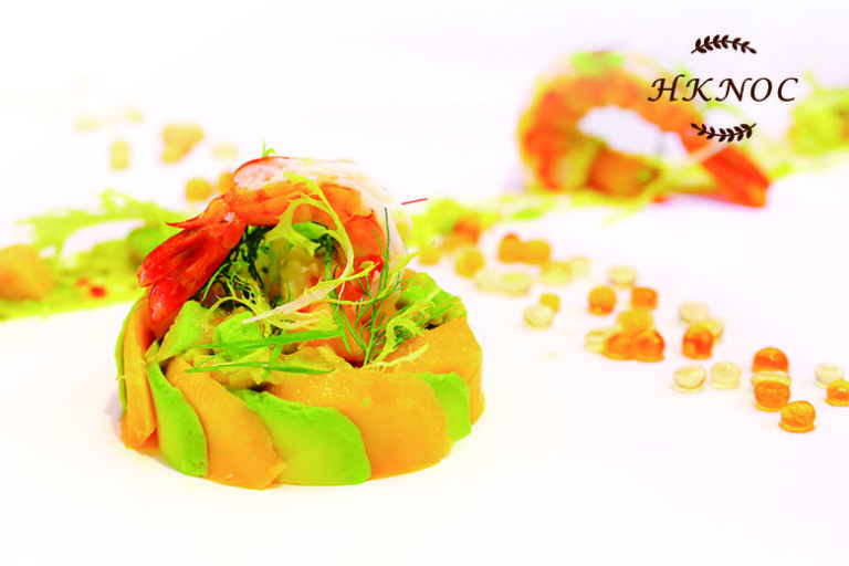 蜜桃鮮蝦牛油果沙律