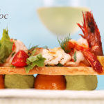 海鮮沙律配龍蝦油多士