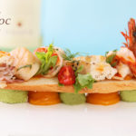 海鮮沙律配龍蝦油多士