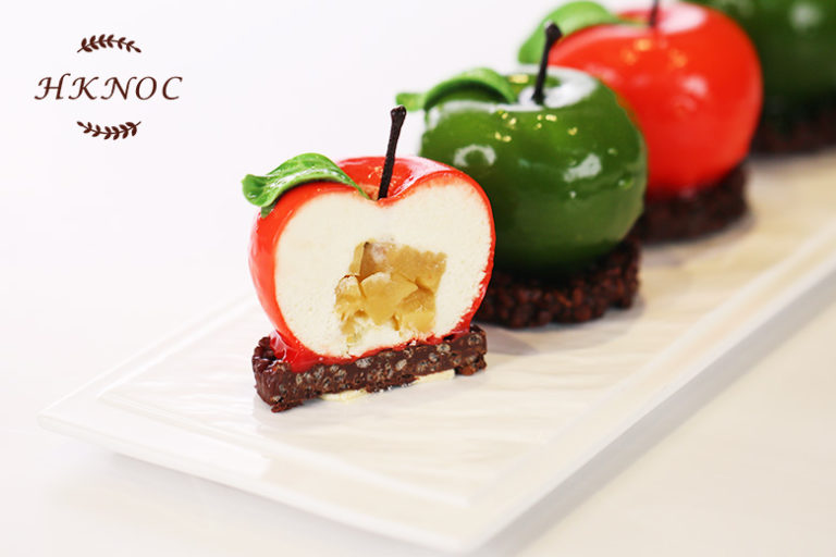 青蘋果慕斯配巧克力果仁脆片3