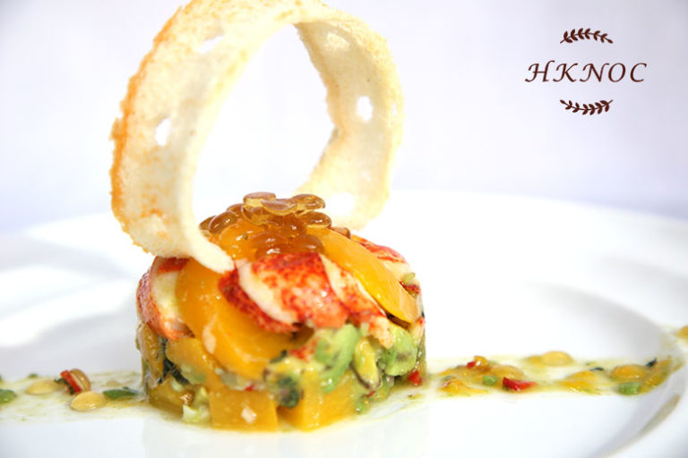 龍蝦牛油果芒果沙律配薄荷茶珍珠果凍3