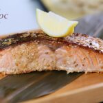 芝麻照燒汁慢煮三文魚柳配手製麵