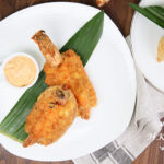 香辣千島醬大蝦多士拼牛肉咖哩角