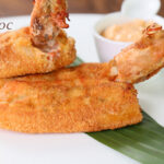 香辣千島醬大蝦多士拼牛肉咖哩角