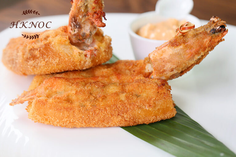 香辣千島醬大蝦多士拼牛肉咖哩角