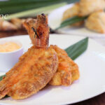 香辣千島醬大蝦多士拼牛肉咖哩角