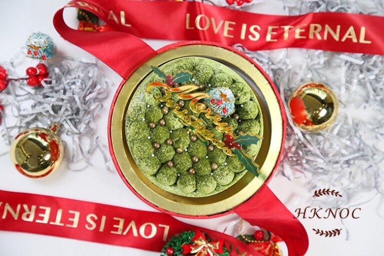 抹茶紅豆脆脆水晶球聖誕蛋糕