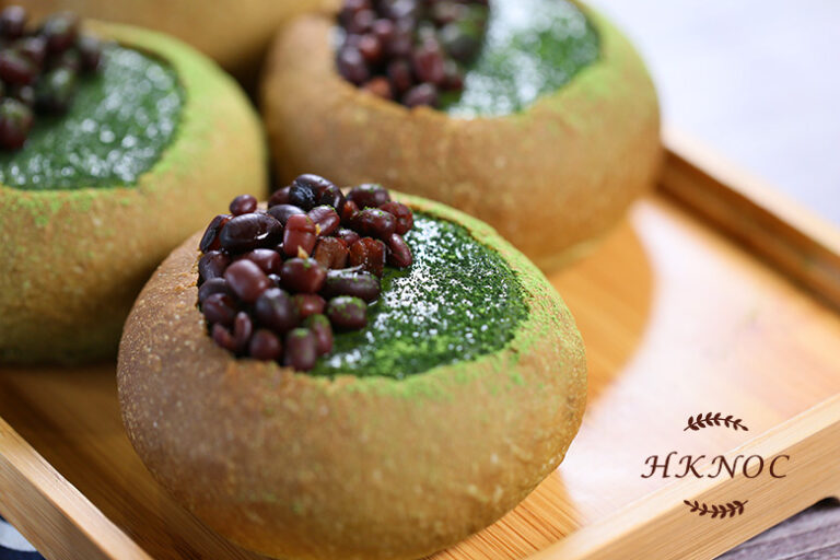 綠茶紅豆麻糬法式布甸麵包