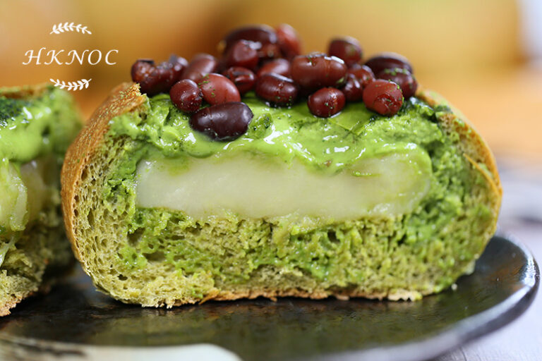 綠茶紅豆麻糬法式布甸麵包