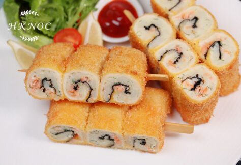 炸和風煙三文魚紫菜薯蓉卷