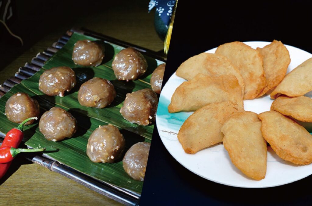 (實習) 葛粉圓子燒肉 + (實習) 三河米餃
